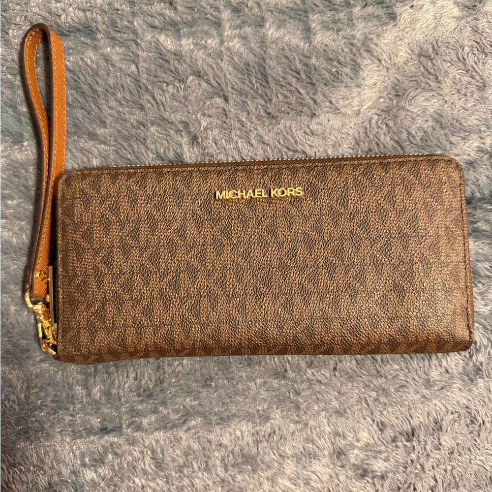 Michael Kors Brown Wristlet Wallet